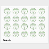 Rustig zachte groene groene sample productlabel ronde sticker (Vel)