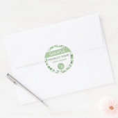 Rustig zachte groene groene sample productlabel ronde sticker (Envelop)