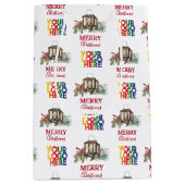 Rustig Zakelijk Bedrijfslogo Kerstmis Medium Cadeauzakje (Voorkant)