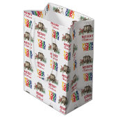 Rustig Zakelijk Bedrijfslogo Kerstmis Medium Cadeauzakje (Achterkant Gekanteld)