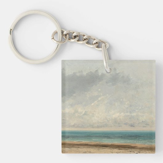 Rustig Zee - Gustave Courbet Sleutelhanger (voorkant)