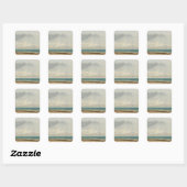 Rustig Zee - Gustave Courbet Vierkante Sticker (Vel)