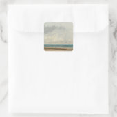 Rustig Zee - Gustave Courbet Vierkante Sticker (Tas)