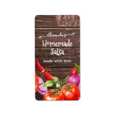 Rustig Zelfgemaakt Aangepast Salsa Etiket (Voorkant)