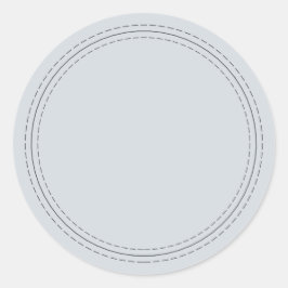 Rustig zelfgemaakte eenvoudige pastelblauwe schrij ronde sticker