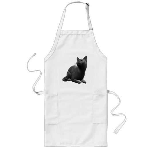 Rustig Zwarte Katten Schort (Voorkant)