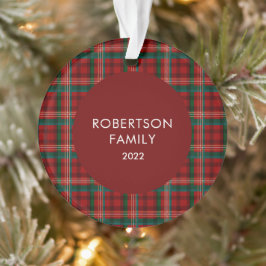Rustige aangepaste familienaam Red Pset Ornament