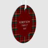Rustige aangepaste familienaam Red Pset Ornament (voorkant)