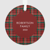 Rustige aangepaste familienaam Red Pset Ornament (achterkant)