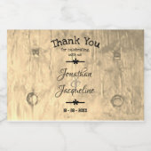 Rustige aangepaste grafische gast Hartelijk dank v Likeurfles Etiket (Enkel label)