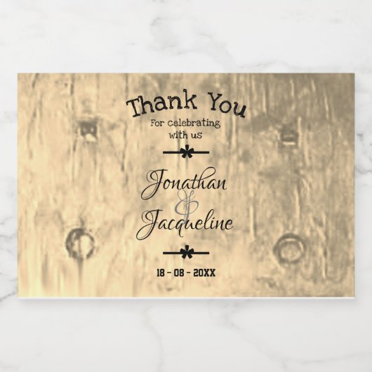 Rustige aangepaste grafische gast Hartelijk dank v Likeurfles Etiket (Enkel label)