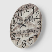 Rustige, aangepaste grijs hout - grote klok (Hoek)