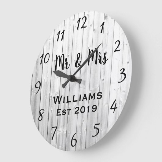 Rustige, aangepaste grijs hout grote klok (Hoek)