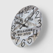 Rustige, aangepaste grijs hout ronde klok (Hoek)