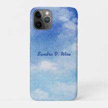 Rustige Aangepaste Hemeldromen Aquarel Blauw & Wit