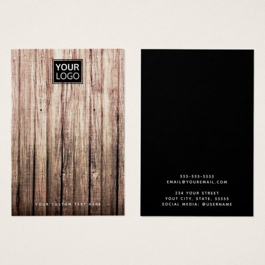 Rustige, aangepaste logo-oorenkaart visitekaartje (Voorkant /achterkant)