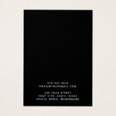 Rustige, aangepaste logo-oorenkaart visitekaartje (Achterkant)