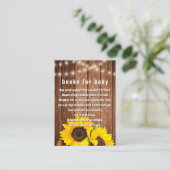 Rustige aanvraag zonnebloempjes boek informatiekaartje (Staand voorkant)