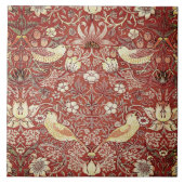 Rustige aardbeienberg tegeltje (Voorkant)