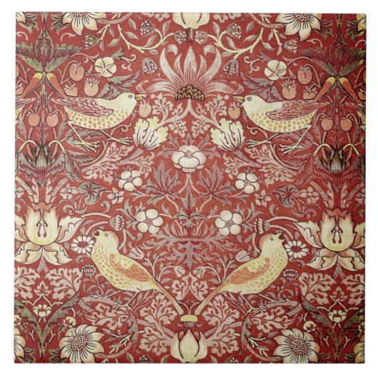 Rustige aardbeienberg tegeltje (Voorkant)