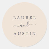 Rustige aardbruiloftszegel ronde sticker (Voorkant)