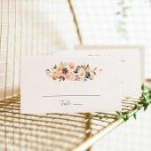 Rustige aarde Florals Flat Wedding Plaatskaartje