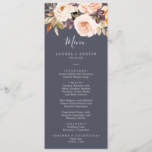 Rustige Aarde | Menu Paarse weddenschappen (Voorkant)