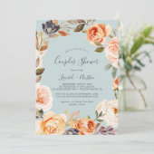 Rustige Aarde | Mint Couples Shower Kaart (Staand voorkant)