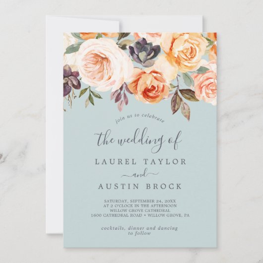 Rustige Aarde | Munt de bruiloft van Kaart (Voorkant)