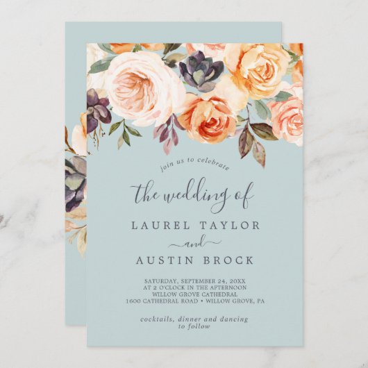 Rustige Aarde | Munt de bruiloft van Kaart (Voorkant / Achterkant)