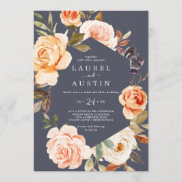 Rustige Aarde | Paars Casual huwelijk Kaart