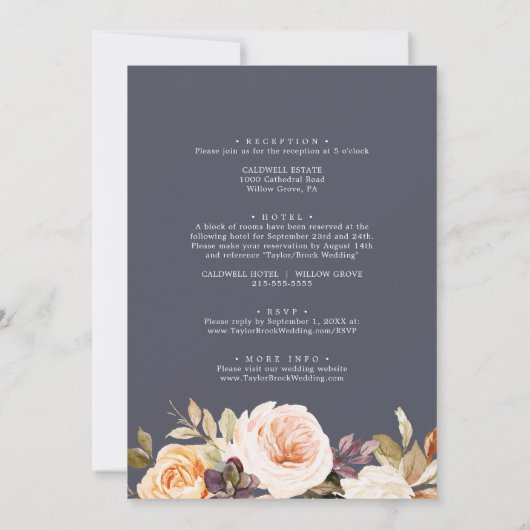 Rustige Aarde | Paars in één huwelijk Kaart (Achterkant)