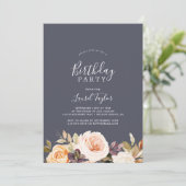 Rustige Aarde | Paarse verjaardag Kaart (Staand voorkant)