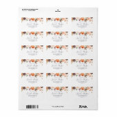 Rustige aardkoralen die RSVP-Adresetiketten binden Etiket (Full Sheet)