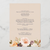 Rustige aardmetalen goudolie in één keer folie uitnodiging (Achterkant)