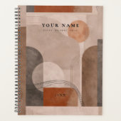 RUSTIGE AARDSE RETRO VORMEN STIJL PLANNER (Voorkant)
