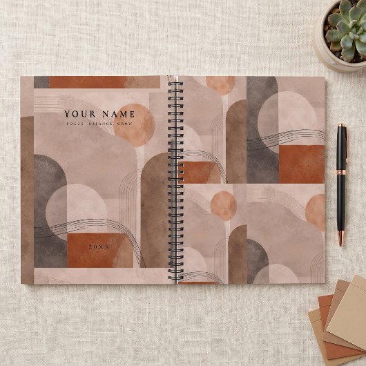 RUSTIGE AARDSE RETRO VORMEN STIJL PLANNER