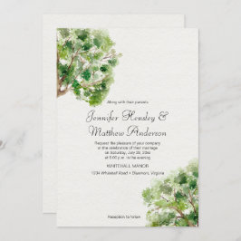 Rustige Aboretum Oak Tree Wedding | Kaart