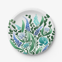 Rustige Abstracte bloem Papieren Bordje