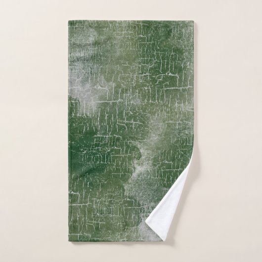 Rustige Abstracte boomgaard in bos, pijngroen, gri Bad Handdoek (Handdoek)