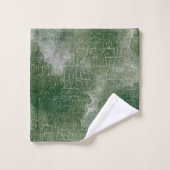 Rustige Abstracte boomgaard in bos, pijngroen, gri Bad Handdoek (Wasdoekje)