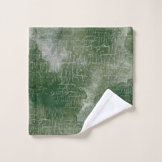 Rustige Abstracte boomgaard in bos, pijngroen, gri Bad Handdoek (Wasdoekje)