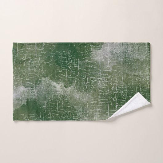 Rustige Abstracte boomgaard in bos, pijngroen, gri Bad Handdoek (Handdoek)