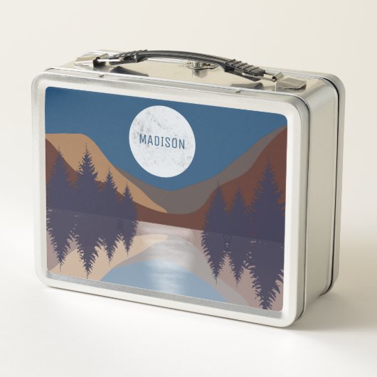 Rustige Abstracte bosmonreflectie (Achterkant)