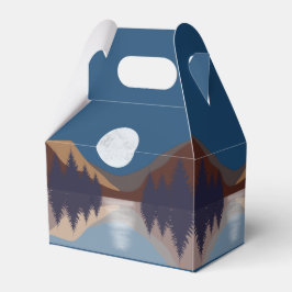 Rustige Abstracte bosmonreflectie Bedankdoosjes