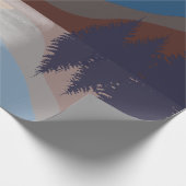 Rustige Abstracte bosmonreflectie Cadeaupapier (Hoek)