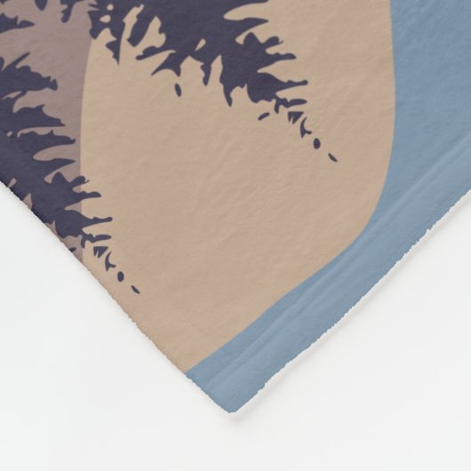 Rustige Abstracte bosmonreflectie Fleece Deken (Hoek)