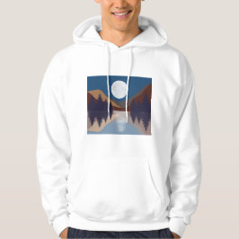 Rustige Abstracte bosmonreflectie Hoodie