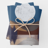 Rustige Abstracte bosmonreflectie Inpakpapier Vel (In situ)