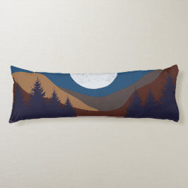 Rustige Abstracte bosmonreflectie Lichaamskussen